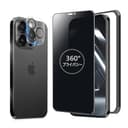 MINIKA 360度 覗き見防止フィルム iPhone 15 Pro ガラスフィルム 覗き見防止 360 アイフォン15プロ フィルム 360° 全方向 覗き見 いPhone15 Pro 保護フィルム 覗き見防止フィルター iPhone 15Pro 用 強化ガラス 画面保護 シート 【プライバシー/のぞき見防止/上下左右 見えない 】カメラフィルム 付き