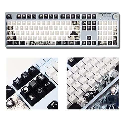 CNYYDS-PBTキーキャップ 熱昇華108キーセット pbtキーキャップ 61/87/104/108 MX スイッチ メカニカルキーボード用 キープーラー付き アークナイツ 周辺