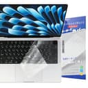 【最新のMacBookに対応】 MacBook Pro 14/16 Air 13/15專用キーボードカバー 日本語JIS配列 M5/M4/M3/M2 対応 (2021-2025)型番 A3434/A3240/A3241/A3112/A3401/A3403/A3113/A3114/A2991/A2992/A2779/A2780/A2941/A2681 極薄 透明 保護フィルム 15.3/13.6