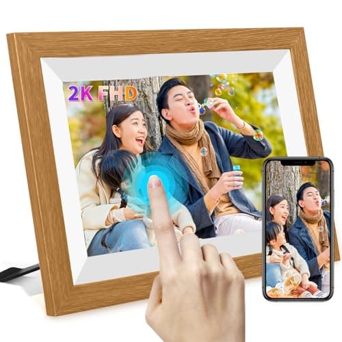 FHD1920×1280 32GB内蔵 デジタルフォトフレーム 【2025新登場 2K液晶 人感センサー】10.1インチ デジタル写真立て WIFI遠隔送信 IPSタッチ 操作簡単 外部最大64GBMicroSDカード対応 無料アプリ「Frameo 」 360°自動回転 壁掛け可 時計 天気予報 写真動画同時再生 撮影日表示 母の日 父の日 敬老の日 誕生日 PSE認証済み 日本語取扱説明書