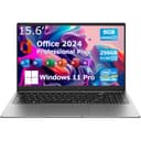 TPV Office 2024搭載 ノートパソコン 15.6型 1920×1080 IPS液晶 Win11 Pro ウェブカメラ付き 薄型ノートPC インテル Celeron プロセッサー / 8GBメモリ / SSD 256GB 2.4g&5g Wi-Fi 対応 ラップトップ Mini HDポート/USB 3.0 オンライン授業・在宅勤務・ビデオ鑑賞 シルバー