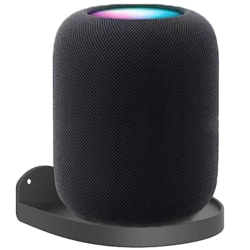 ZahoTse Apple Homepod 1/Homepod 2ホルダー Apple Homepod 壁マウントスタンド Homepod 2ホルダーアクセサリー 統合ケーブル管理付き スマートホームスピーカーアクセサリーラック(ブラック、 JT01) 1個