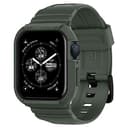 Spigen Apple Watch 45mm 44mm 一体型 バンド ケース【Apple Watch SE3/9/8/7/SE2/SE/6/5/4 対応】耐衝撃 PC TPU 二重構造 スポーツバンド 落下 衝撃吸収 耐久性 傷防止 ラギッド・アーマー・プロ 062CS26016 (ミリタリー・グリーン)