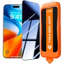 TORRAS For iPhone 17 Pro Max ガラスフィルム 覗き見防止 保護フィルム 航空宇宙ガラス のぞき見防止 超耐久 米軍規格 さらさら 指紋防止 ワンプル(Just One Pull) ガイド枠付き アイホン17 Pro Max 用 全面保護 9H越え 落下/破損防止 飛散防止 いphone17 Pro Max 用 フィルム GlassGo Ultra Privacy(1枚入り 6.9インチ)