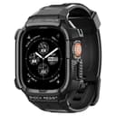 Apple Watch Ultra2 バンド 49mm 45mm 44mm 42mm 一体型 耐衝撃 PC TPU 二重構造 スポーツバンド 落下 衝撃 吸収 耐久性 傷防止 ラギッド・アーマー・プロ ACS05460 (ブラック)