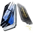NIMASO 360度 覗き見防止 iPhone Air/iPhone 17Air用 ガラスフィルム プライバシー保護 のぞき見防止 上下左右 見えない ブルーライトカット 保護フィルム 強化ガラス 米軍規格 硬度9H 自動除塵 簡単貼り付け 指紋防止 ガイド枠付き 2枚セット アイフォン エアー (6.5インチ) 対応 DSP25J1983