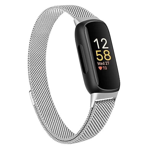 磁性バンド対応Fitbit Inspire 3/2/1HR トロイダル磁性 調整可能交換 網状ベルト リストバンド