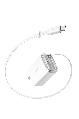 Anker Nano Charger (35W, 巻取り式 USB-Cケーブル) ホワイト USB PD USB-C 急速充電器【PSE技術基準適合】iPhone 17シリーズ MacBook Air Galaxy Android スマートフォン ノートPC その他各種機器対応