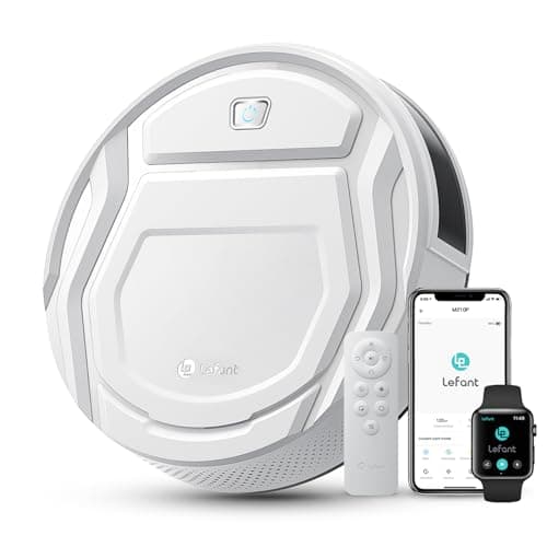 Lefant M210P ロボット掃除機「コンパクト設計 2200Pa強力吸引 120分連続稼働 |WiFi・アプリ・音声対応(Alexa/Google)・Apple Watch対応・カーペット加圧・段差防止・静音モード搭載 リモコン付属 ホワイト」
